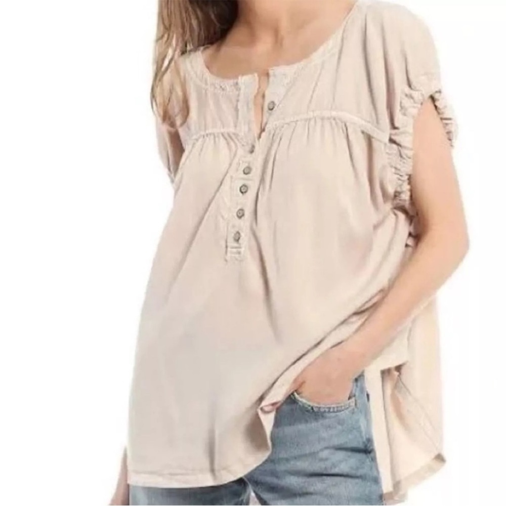 NWT Free People Summer Love Top Dust Storm Oversized Small - Picture 2 of 9